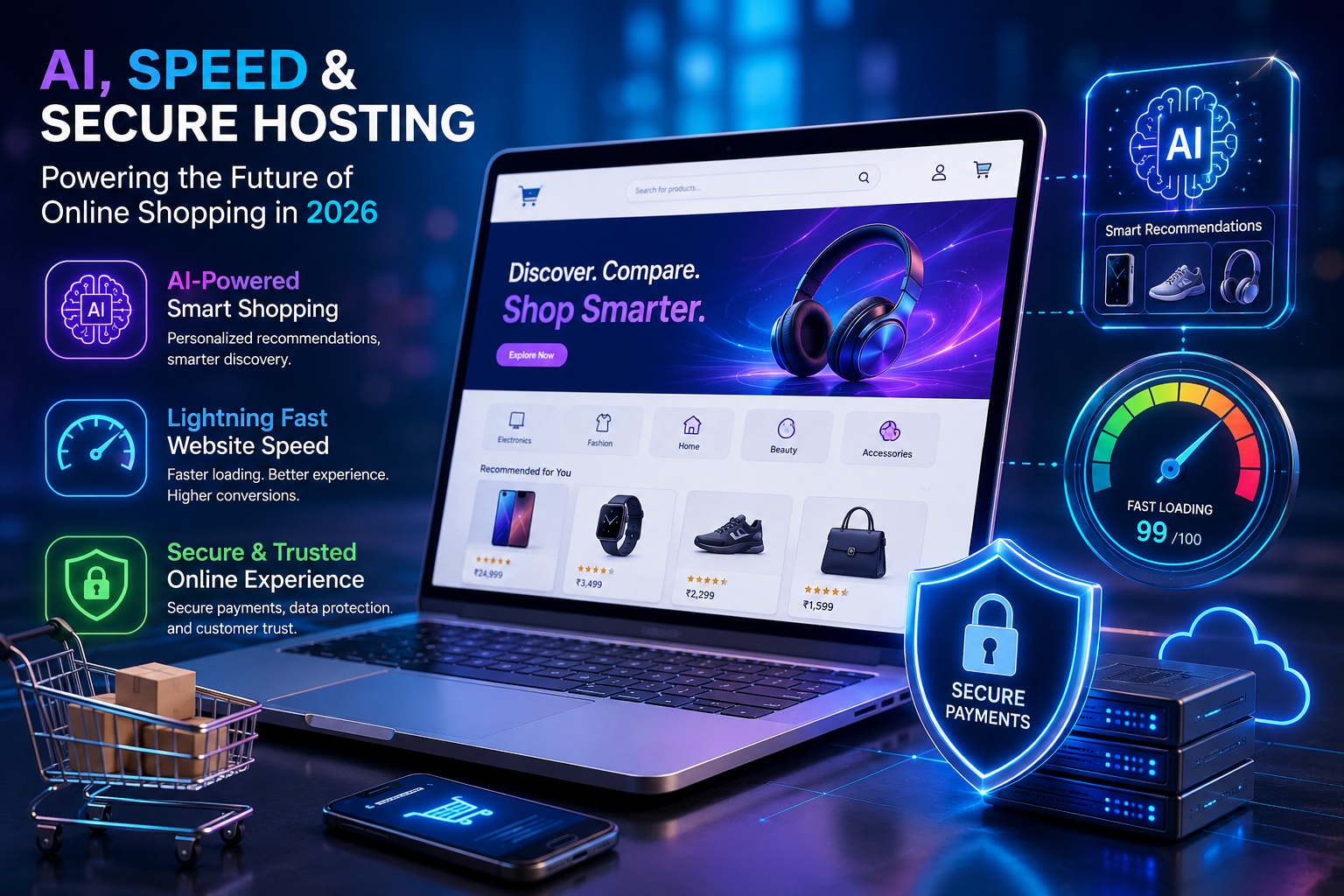 How AI-powered, fast, secure hosting transforms online shopping